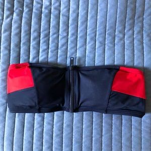 Bandeau Color Block Bikini Top